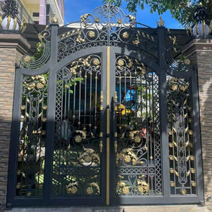 EURO IRON DOOR COMPANY, Puerta de Hierro Forjado de Alta Calidad, Marco de Acero Inoxidable, Estilos Moderno/Clásico/Europeo/Tradicional, Cercas - Product Image 1