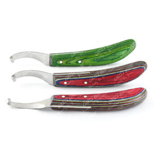 Farrier tools hoof knife Hoof <b>Care</b> Loop Knife <b>Horse</b> Knives Stainless Steel Blade Wooden Handle Cattle <b>Horse</b> Hoof Cutter - Product Image 2