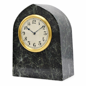 Minimalistic White Marble <b>Clock</b> with Gold Hands Modern <b>Desk</b> <b>clock</b> Timepiece for Home Office Decoration - Product Image 4