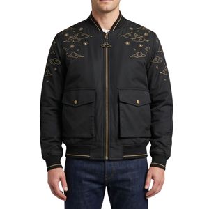 Chaqueta Bomber Minimalista Deep Olive, Ropa Exterior de Vuelo, Transpirable, Resistente al Viento, Bolsillos Laterales, 100% Poliéster - Product Image 4