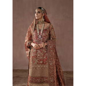 Vestido de Novia de Encaje Hecho a Mano de Primera Calidad con MOQ Bajo, Vestido de Novia Indio/Pakistaní con Volantes hasta el Suelo, 100% Poliéster - Product Image 3
