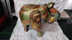 ช้างตกแต่งทำจากกระดาษมาเช่จากแคชเมียร์ งานฝีมือ ช้างประดับตกแต่งจากแคชเมียร์ งานแกะสลักช้างวาดลายด้วยมือจากแคชเมียร์ - Product Image 6