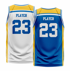 Team Basketball Uniform Set White Blue Sublimated V-Neck Sleeveless Moisture Wicking Athletic Fit Adult Unisex All Seasons - Product Image 3