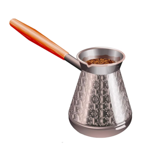 Cafetera Turca de Cobre Grabada a Mano con Mango de Madera, Moderna, con Revestimiento de Estaño, Cezve Ibrik, para Preparación en Estufa, Gran Capacidad - Product Image 5