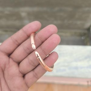 Handcrafted <b>Copper</b> Cuff <b>Bangle</b>: Adjustable Unisex Torque Bracelet Modern Round Polished <b>Copper</b> Cufflinks with Gravure - Product Image 3