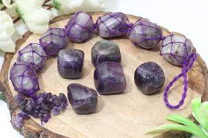 Pierre roulée d'améthyste agate pour porte-clés de voiture, vente en gros de pierres roulées en cristal d'améthyste naturelle de Amayra Crystals Exports - Product Image 2