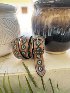 Luxury Famous Brand Designer Hand Tooled Leather Belts Stylish Handmade Belts Boho Vintage Adjustable Western Leather Belts - Product Image 2