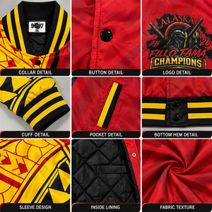 บริการ OEM เสื้อแจ็คเก็ตบอมเบอร์ Toa Samoa สำหรับฤดูใบไม้ร่วง  งานพิมพ์ลายแบบ Sublimation  ติดกระดุม  เสื้อแจ็คเก็ตบอมเบอร์สำหรับผู้ชาย  สไตล์สปอร์ตสำหรับกิจกรรมกลางแจ้ง - Product Image 3