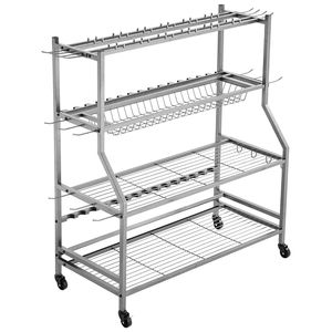 Portacanne da Pesca Mobile per Interni/Garage con 15 Supporti, Organizzatore in Plastica per Attrezzatura e Ruote per Pescatori - Product Image 6