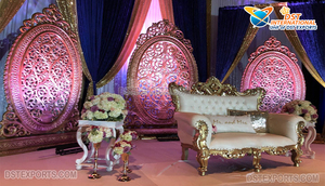Gorgeous Golden Carved <b>Backdrop</b> <b>Frames</b>/Panel Indian Wedding Stage FRP <b>Frames</b> <b>Backdrop</b> Wedding Reception Stage <b>Backdrop</b> <b>Frame</b> - Product Image 2