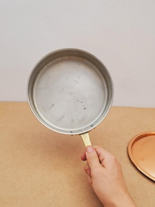 Olla de Cobre Redonda de Diseño Vintage con Tapa, Utensilios de Cocina de Metal Duradero con Asa de Aleación de Zinc - Product Image 2