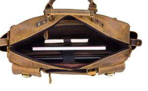 Bolso de cuero ejecutivo hecho a mano para negocios, ordenador portátil y elementos esenciales de oficina para todos los días - Product Image 5