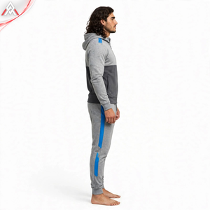 Conjunto Deportivo para Hombre, 100% Algodón, Sudadera con Capucha y Pantalones Anchos de Color Sólido, Estilo Urbano de Invierno, Corte Regular - Product Image 5