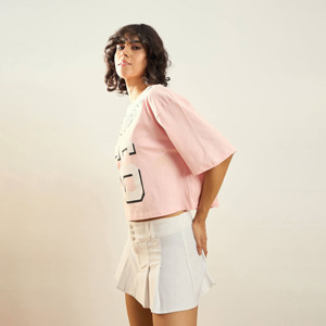 T-shirts courts pour femmes 2026, vente en gros, été, écologiques, anti-plis, séchage rapide, sexy, imprimé lettres, personnalisables avec LOGO, en tissu épais - Product Image 4