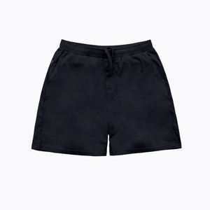 Pantalones Cortos Deportivos Negros para Hombre, Cintura Media, Secado Rápido, Tela Satinada, Estilo Casual - Product Image 6