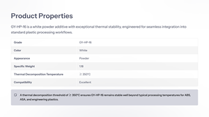 Améliorateur de résistance à la chaleur GYC Group GY-HP-16 pour les plastiques techniques ABS ASA AES - Product Image 3