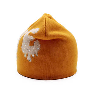 Yellow Beanie Hat With Rhinestone Letter UC Pattern Unisex Casual <b>Winter</b> <b>Cap</b> - Product Image 2