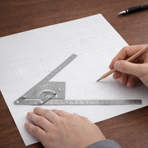 Acier inoxydable 0-360 °   Rapporteur multi-usages avec finition polie - Product Image 1