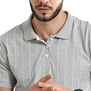 Vêtements décontractés pour hommes, polos de qualité supérieure en coton respirant, rayés, nouveau design tendance, t-shirt polo pour hommes - Product Image 6
