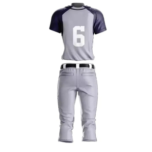 Top Trend Fully Customized Durable New Design Cheap Rate Men Baseball Uniform 100% Polyester Crew Neck Breathable Comfortable - Product Image 2
