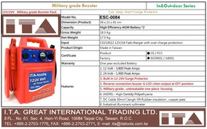 Boîtier de qualité militaire Pro-Booster 12V/24V et voltmètre + protection contre les surtensions avec chargeur rapide - Product Image 5