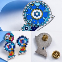 Individueller drehbarer Spinner-Hartemaille-Pin, interaktives Zahnrad-Weltraum-Reversabzeichen, beweglicher Metall-Pin, OEM-Großhandel