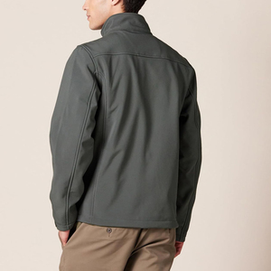 Achetez une veste softshell imperméable personnalisée pour l'hiver, coupe-vent décontracté uni, vêtements d'hiver pour hommes OEM, vestes softshell 2026 - Product Image 4