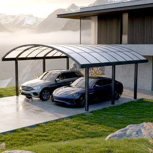 Abri de voiture en aluminium de qualité commerciale avec toiture en polycarbonate transparente, norme CE, résistant aux UV, abri imperméable pour le stationnement des voitures, garage - Product Image 1