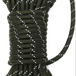 Factory Supply 8mm Nylon Braided <b>Rope</b> High Tensile Strength <b>Rope</b> for Climbing Safety Rescue Outdoor Adventure Marine Use Strong - Product Image 1