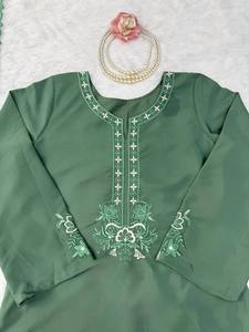 TENNECY Vestido de Fiesta para Mujer, Estilo Americano, con Intrincados Detalles de Hilo, para la Temporada de Bodas, para Kurta/Kurti, Sin Arrugas - Product Image 6