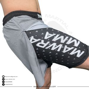 Pantalones cortos de entrenamiento MMA 2 en 1 para hombre, pantalones cortos transpirables de secado rápido para gimnasio, pantalones cortos deportivos con cintura elástica para entrenamiento y correr con interior - Product Image 4