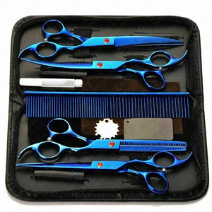 Ensemble de ciseaux de coiffure de luxe en or, ciseaux de barbier professionnels avec une lame de coupe précise et affûtée - Product Image 6