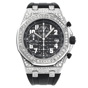 Montre Homme Quartz en Acier Inoxydable avec Bracelet 20mm et Cadran en Verre, Style Hip Hop, Sertie de Moissanite et Diamants VVS, Idéale comme Cadeau - Product Image 1