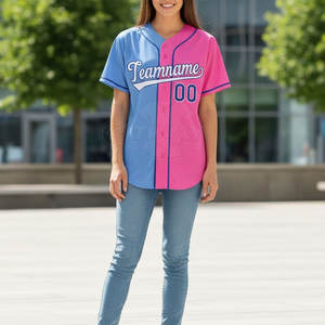 Camiseta Deportiva Ligera para Mujer, Estilo Béisbol, con Botones al Frente, para Uso Diario - Product Image 2