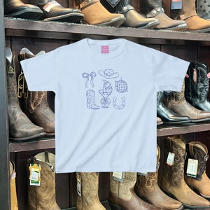Wholesale Crop Short T-Shirt Cute Cowboy Accessories Design Women's Tee for Girls Custom Logo Printed Summer Y2K - Product Image 5