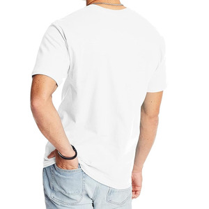 Fabricants de chemises OEM, sur mesure, 100% coton, manches courtes, col rond, décontracté, respirant, séchage rapide, coupe régulière, fitness pour hommes - Product Image 2