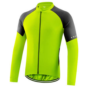Combinaison de cyclisme respirante à séchage rapide multicolores pour hommes avec manches longues pour le VTT, veste réfléchissante de nuit - Product Image 6