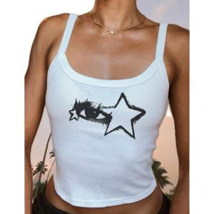 Camiseta sin Mangas Unisex Estilo Punk para Mujer, Ajuste Personalizado, Transpirable, 100% Algodón Jersey con Bordado de Tejido de Ganchillo, Secado Rápido - Product Image 6