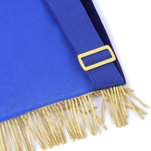 Superior Quality Master Mason Blue Lodge Apron <b>Navy</b> Blue Pillars Masonic Regalia Embroidered Masons Comfortable Masonic Aprons - Product Image 5
