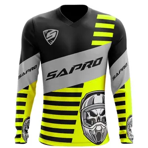 Custom Long Sleeve Mountain Bike Jerseys MTB Cycling Downhill Jersey with Logo Printed MX Apparel fully MOTO Sublimated Suit