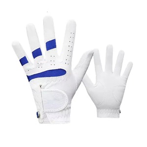 Gants de golf en cuir Cabretta de qualité supérieure pour droitiers, logo personnalisé, haut de gamme, respirants, pour sports de plein air, avec fermeture éclair - Product Image 1