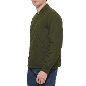 Chaqueta Acolchada con Cierre y Diamantes Personalizada Olive, Proveedor Mayorista de Ropa de Moda Diaria, Chaquetas Bomber para Hombre - Product Image 4