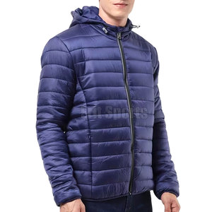 Blouson d'hiver matelassé à capuche pour homme, chaud et confortable, avec logo frontal, écologique et respirant, idéal pour les sorties décontractées et la superposition - Product Image 2