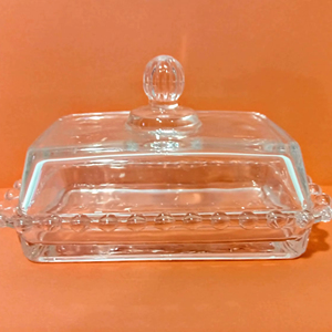 Modern Glass Butter Dish Butter Keeper With Lid Perfect For Serving Butter With Bread Toast And Snacks Wholesale From India - Product Image 1