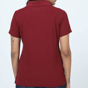 Última novedad en camisetas polo lisas casuales de golf con logotipo personalizado, modernas para mujer, tejidas, de alta calidad. - Product Image 2