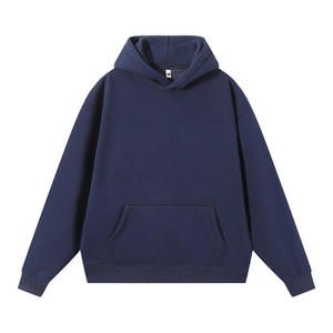 High Quality Eco-Friendly Lightweight Breathable Polyester/Cotton Fleece Double-Layer Oversized <b>Pullover</b> Hoodie Long <b>Men's</b> - Product Image 6