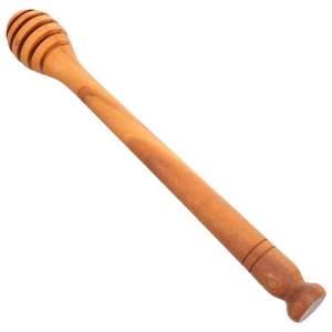 Cuillère à miel en bois plaqué or rose, manche long, tête rainurée, écologique, pour la distribution du miel, avec logo personnalisé, qualité supérieure - Product Image 3