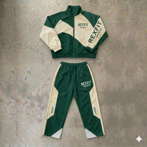 Survêtements d'hiver personnalisés avec logo, imprimés, imperméables, légers, en coton, coupe-vent, ensemble de survêtements de sport pour hommes - Product Image 5