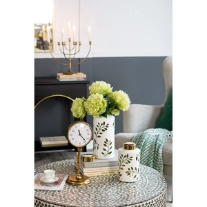 Decorative Gold Finished Analog Mechanical Classic <b>Table</b> <b>Clock</b> Perfect For Bedroom Living Room Study Room And Library Reception - Product Image 5