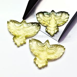 Aigle en quartz citron naturel sculpté à la main Figurine d'aigle en quartz citron sculpté pour la décoration de la maison Collection Feng Shui en vrac - Product Image 4